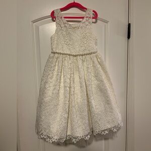 American Princess Cream Lace Dress - Girls 7